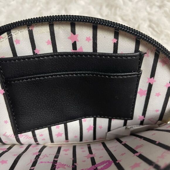 Betsey Johnson Cat Face leopard print Wristlet white,pink and black. - Picture 9 of 10